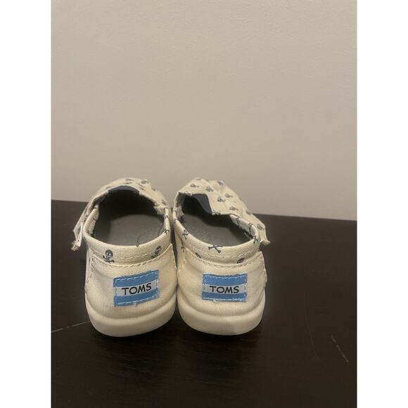 Toms Classics Natural Roque‎ Tiny Toddler Slip On Casual Canvas Flat Shoes 7.5 - Picture 3 of 7